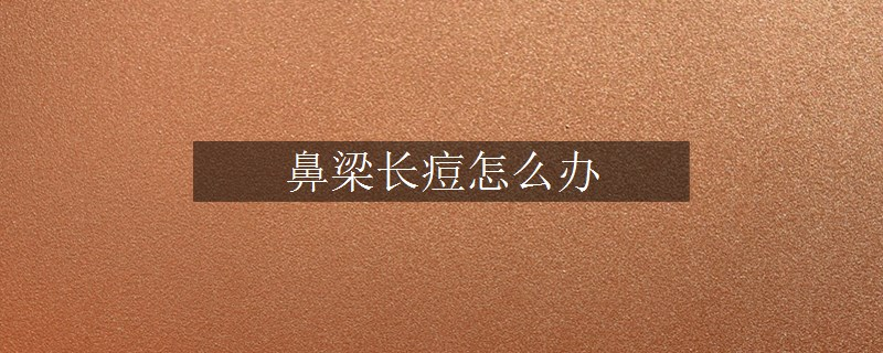 鼻梁長痘怎么辦